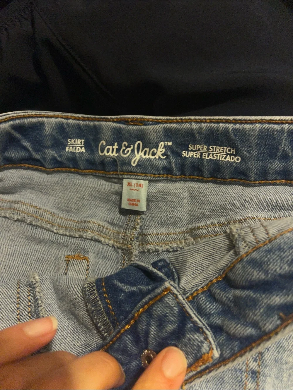Cat & Jack Light Blue Denim Button-Front Mini Skirt